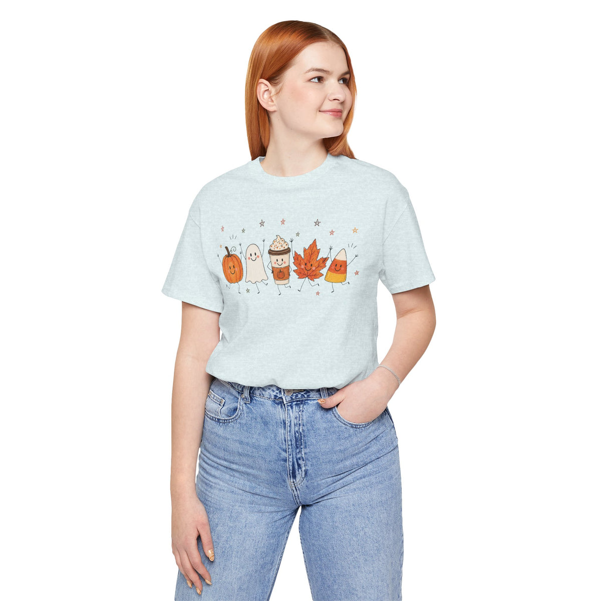 Halloween Cute Shirt | Pumpkin Ghost Coffee Shirt | Fall Graphic Tee | Spooky Season Shirt