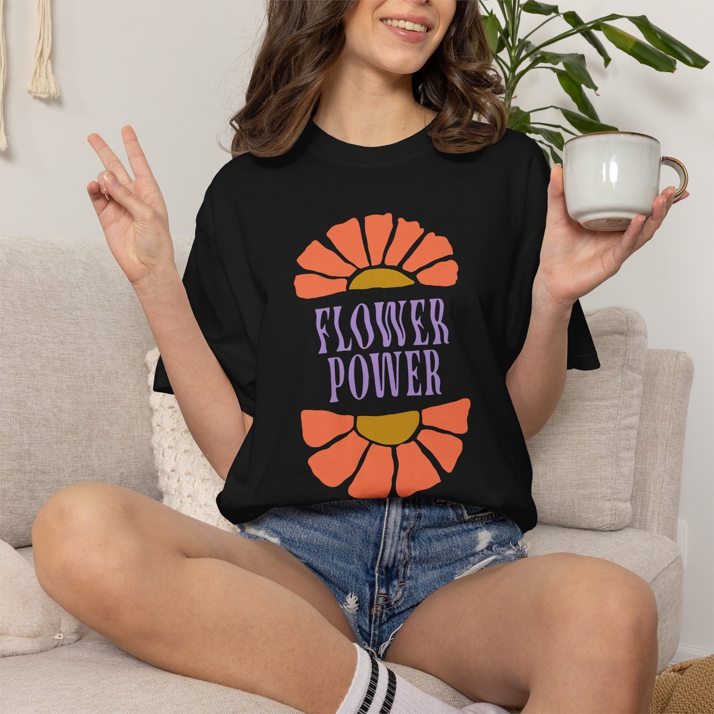 Boho Flower Shirt | Comfort Colors Tee | Vintage Floral Graphic T-Shirt for Women