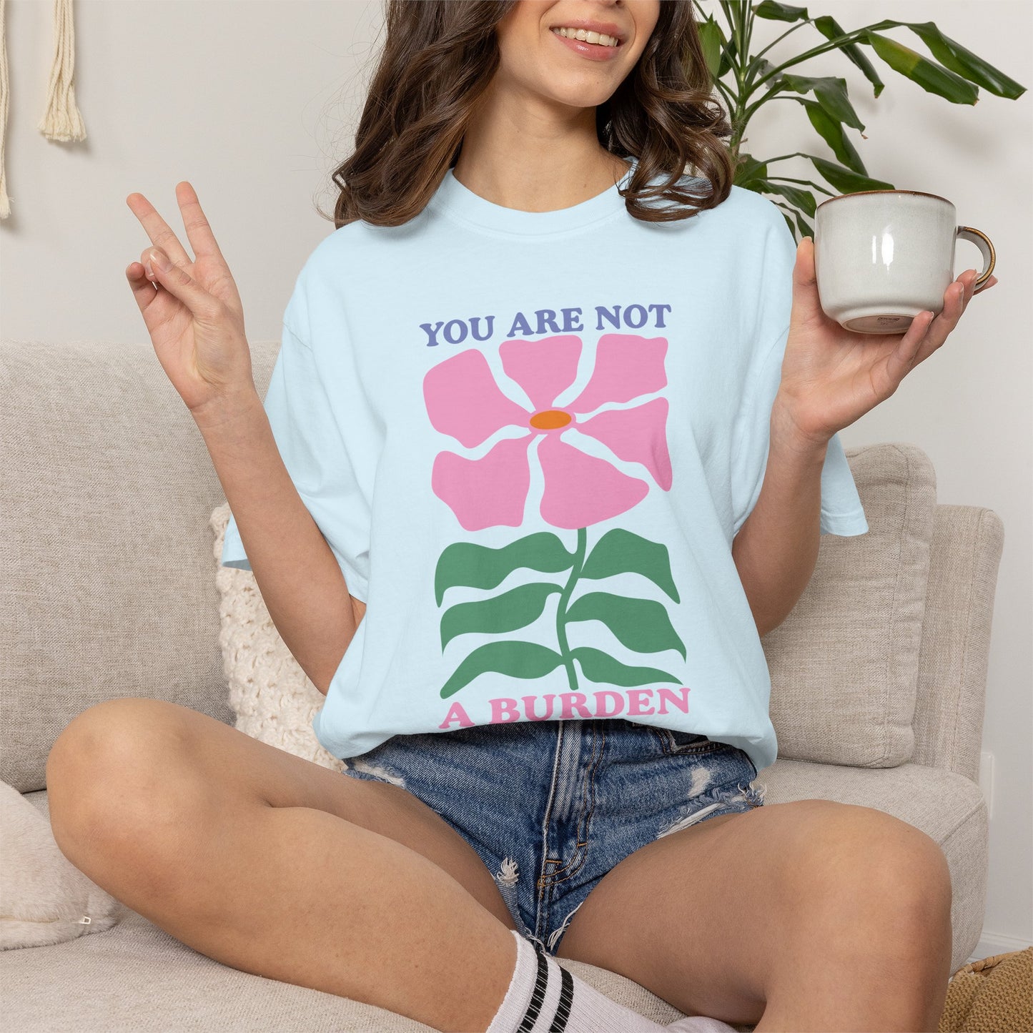 Boho Flower Shirt | Comfort Colors Tee | Vintage Floral Graphic T-Shirt for Women