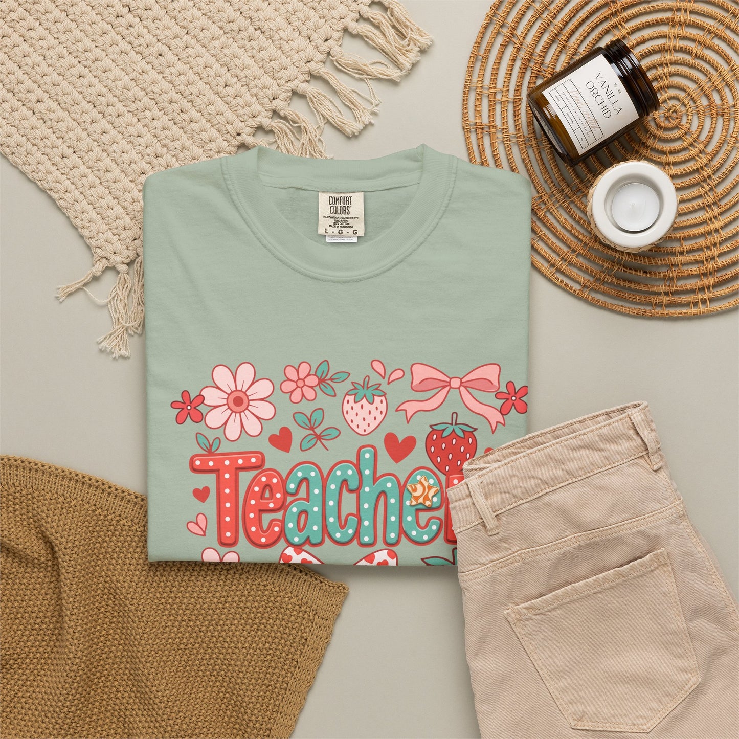 Cute Strawberry Teacher Shirt | Comfort Colors Teacher Tee | Back to School Gift