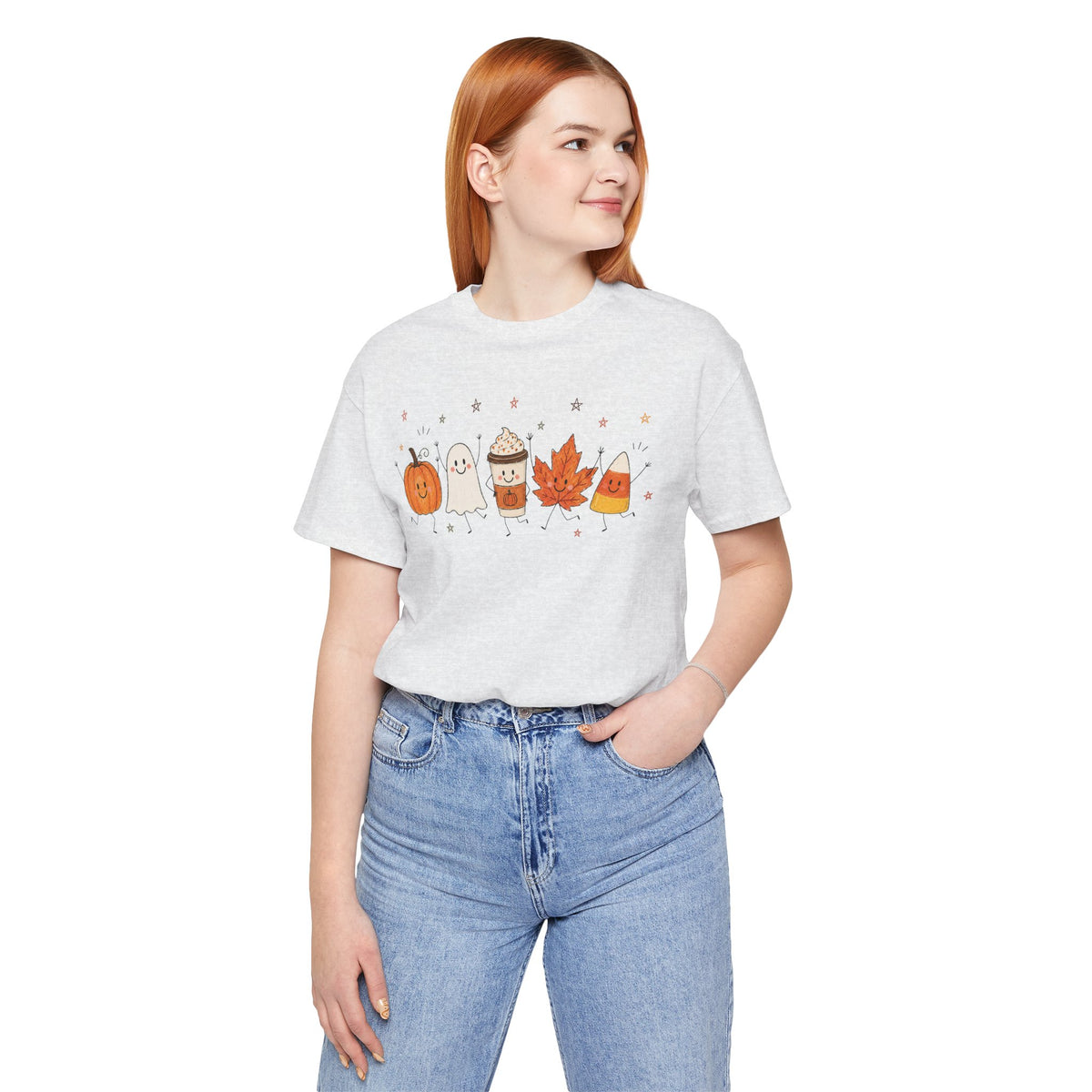 Halloween Cute Shirt | Pumpkin Ghost Coffee Shirt | Fall Graphic Tee | Spooky Season Shirt