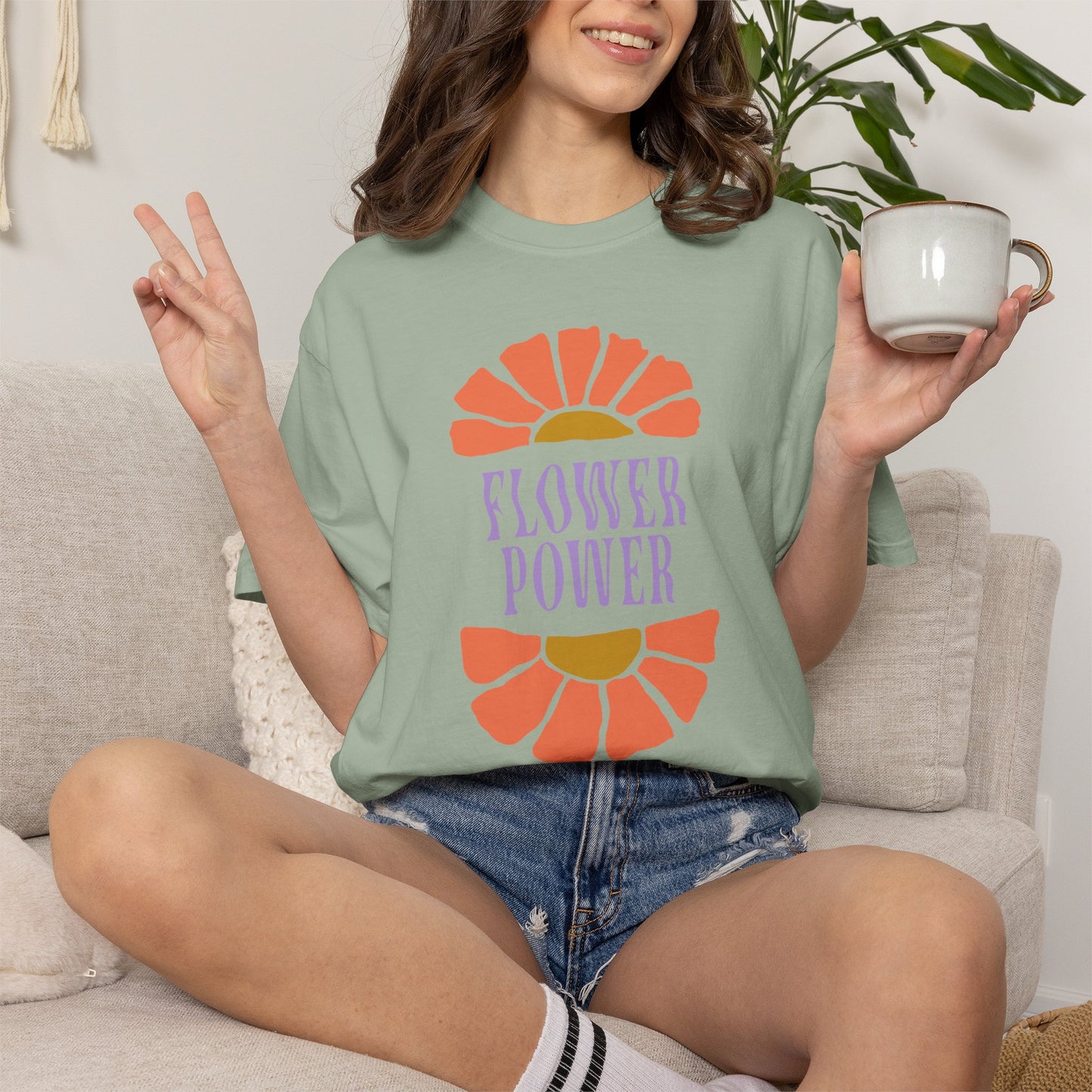 Boho Flower Shirt | Comfort Colors Tee | Vintage Floral Graphic T-Shirt for Women