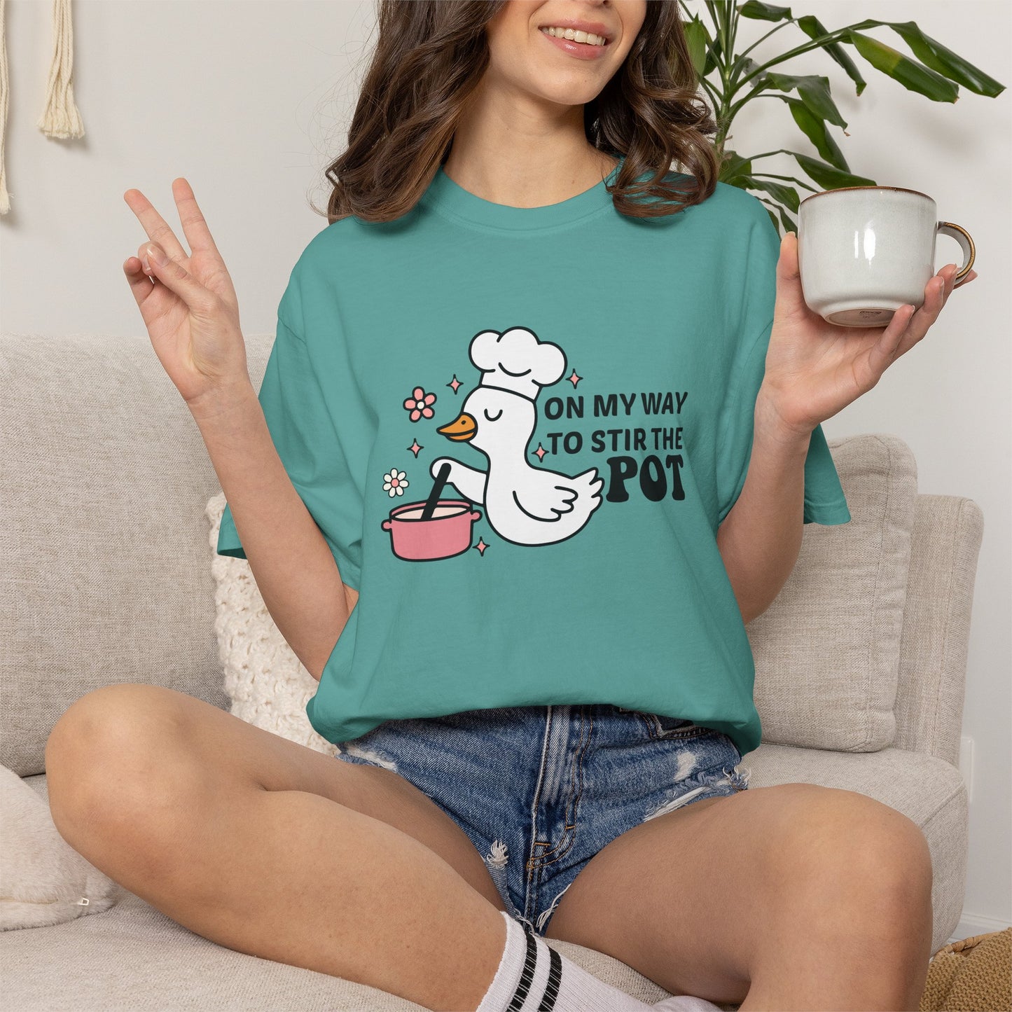 On My Way to Stir the Pot Shirt | Comfort Colors Tee | Funny Sassy Graphic T-Shirt