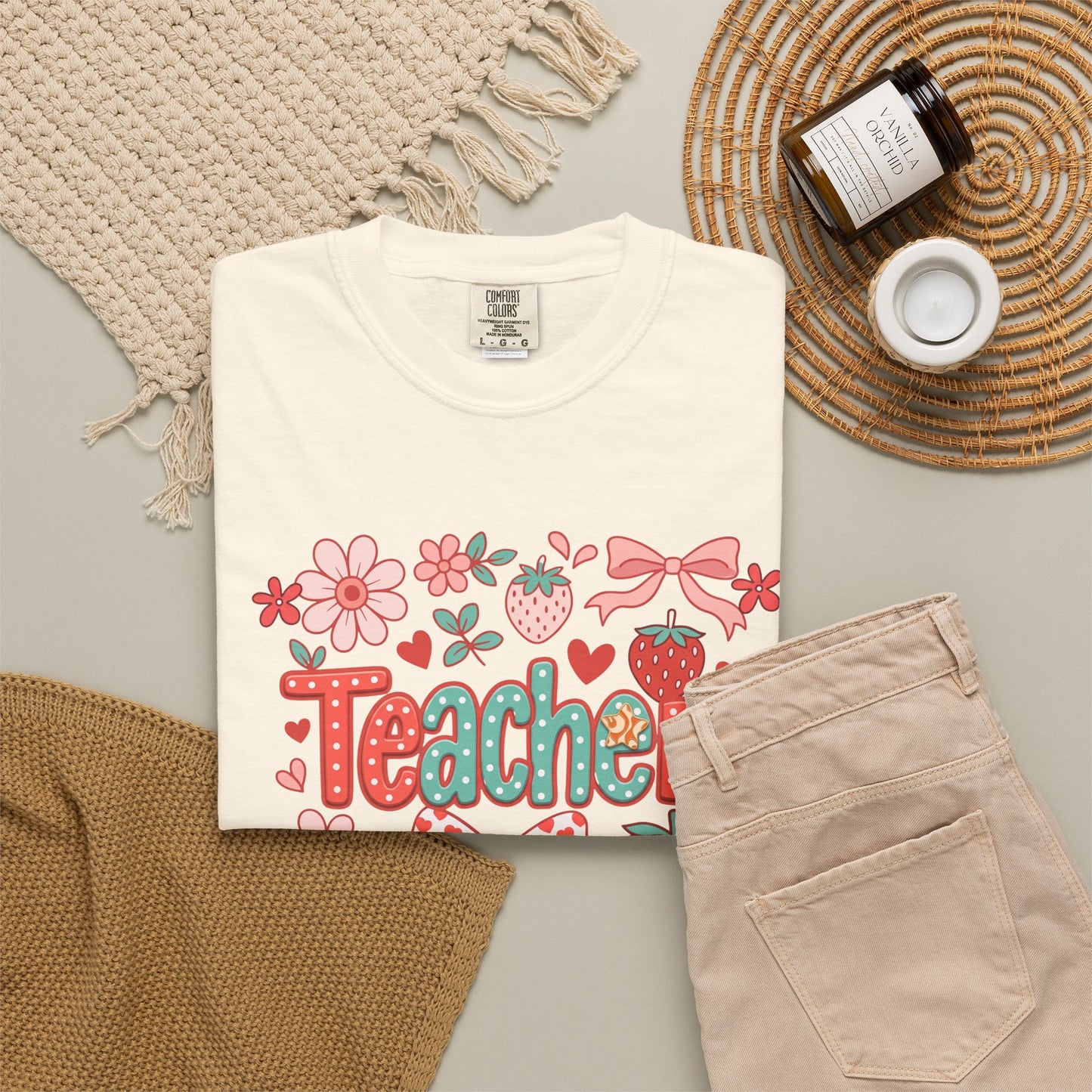 Cute Strawberry Teacher Shirt | Comfort Colors Teacher Tee | Back to School Gift
