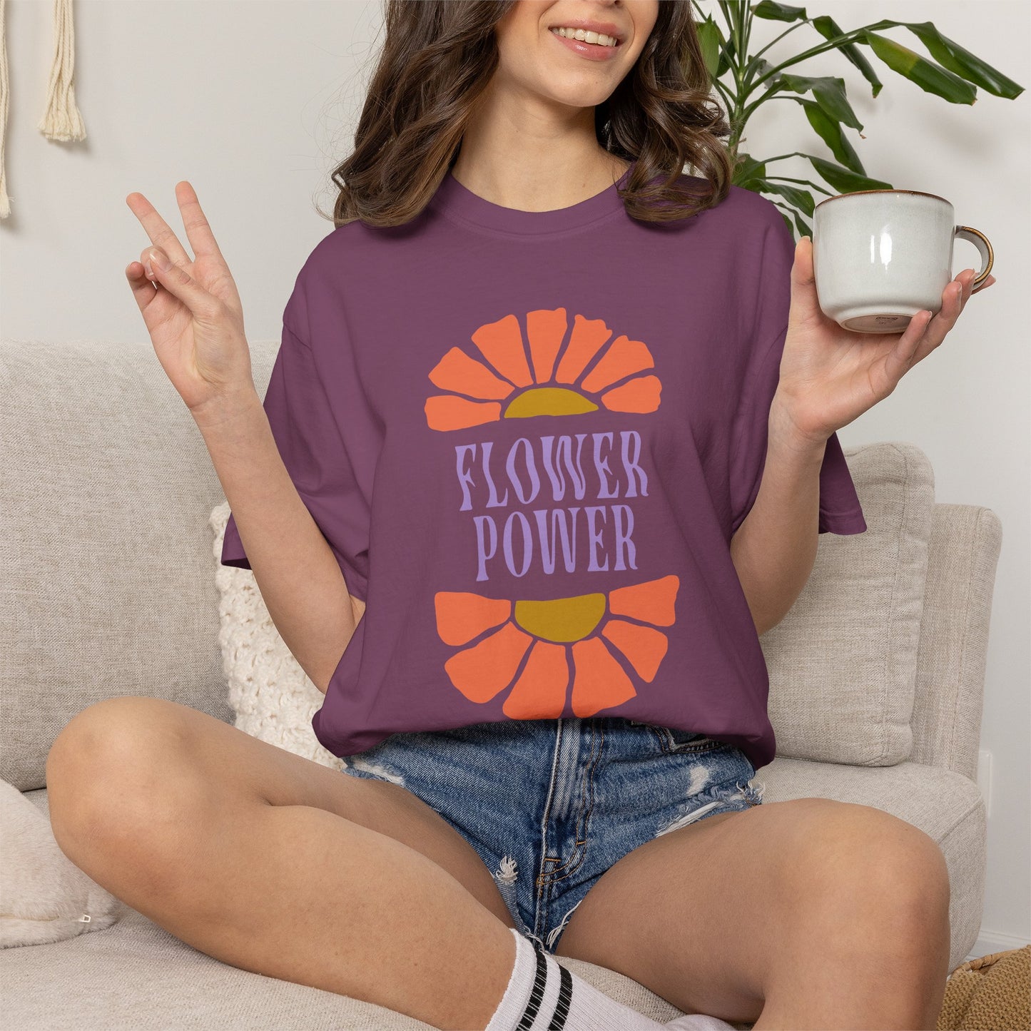 Boho Flower Shirt | Comfort Colors Tee | Vintage Floral Graphic T-Shirt for Women