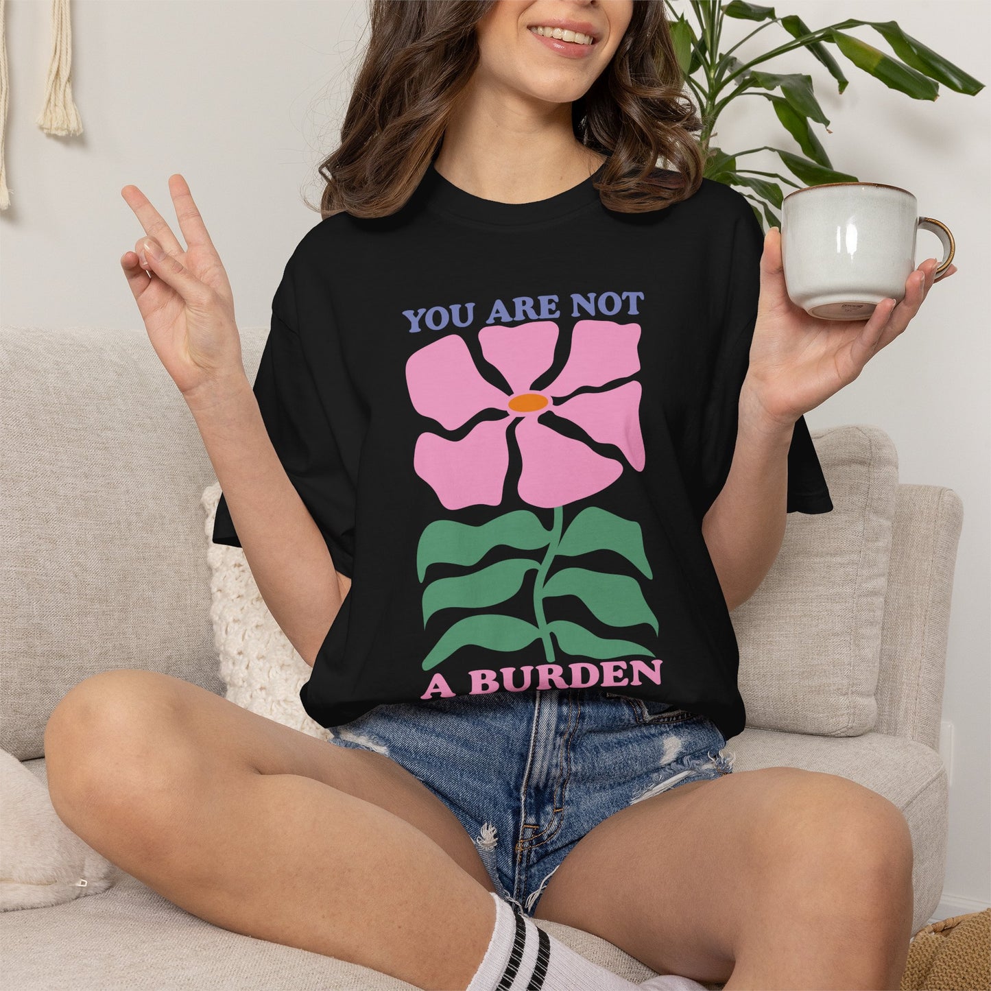 Boho Flower Shirt | Comfort Colors Tee | Vintage Floral Graphic T-Shirt for Women