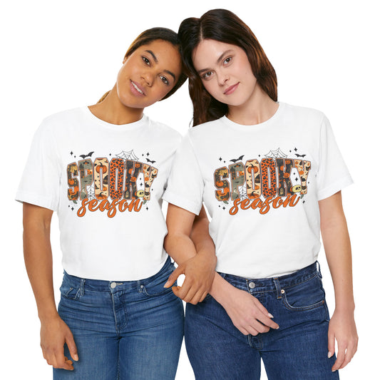 Women's Spooky Season Graphic T-Shirt, Cute Fall Halloween Top