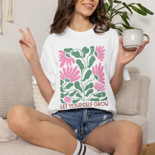 Boho Flower Shirt | Comfort Colors Tee | Vintage Floral Graphic T-Shirt for Women