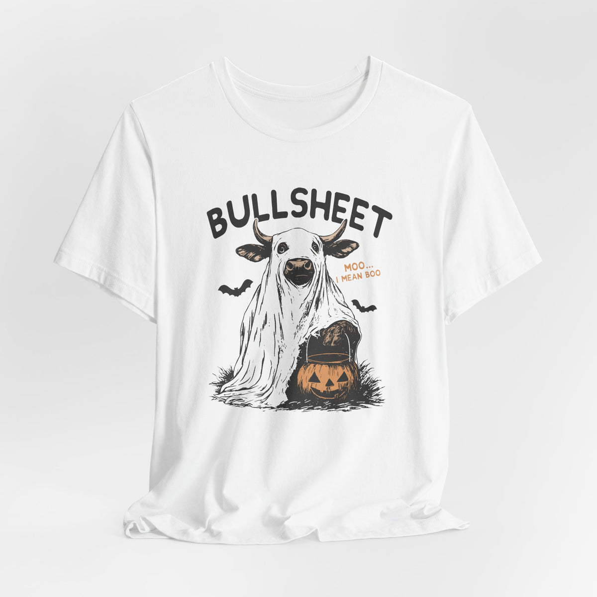 Bullsheet Halloween Shirt | Funny Bull Ghost Shirt | Country Halloween Graphic Tee | Spooky Farm Shirt