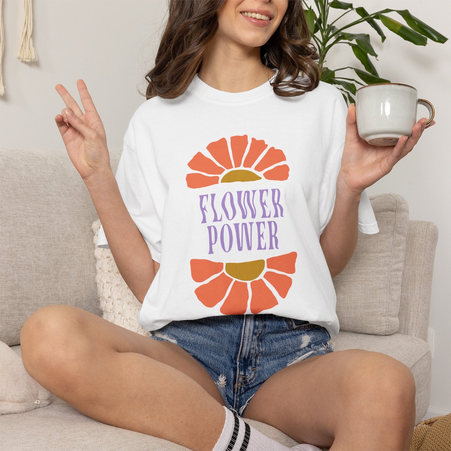 Boho Flower Shirt | Comfort Colors Tee | Vintage Floral Graphic T-Shirt for Women