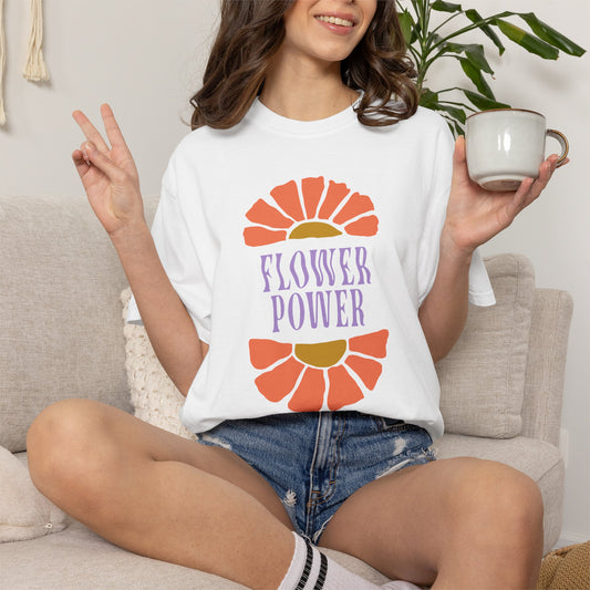 Boho Flower Shirt | Comfort Colors Tee | Vintage Floral Graphic T-Shirt for Women