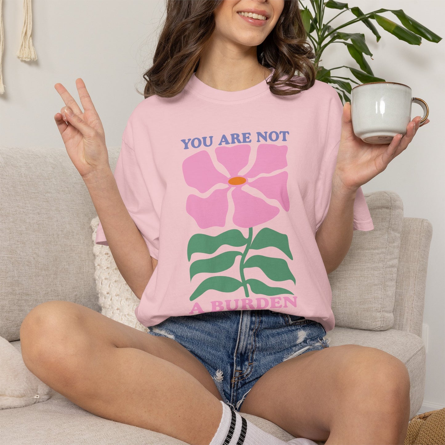 Boho Flower Shirt | Comfort Colors Tee | Vintage Floral Graphic T-Shirt for Women