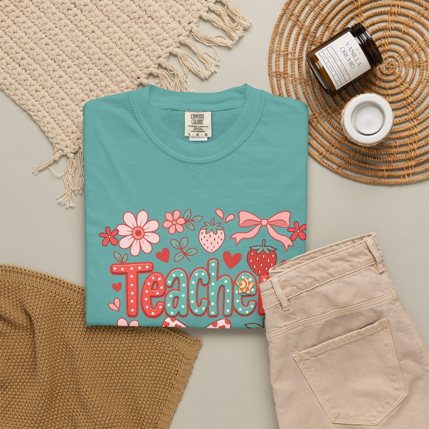 Cute Strawberry Teacher Shirt | Comfort Colors Teacher Tee | Back to School Gift