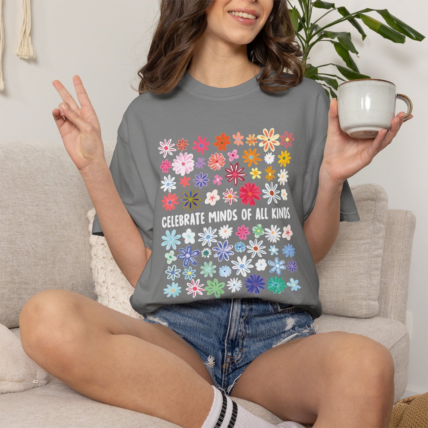 Celebrate Minds of All Kinds Shirt | Comfort Colors Tee | Neurodiversity Inclusion Special Education Teacher T-Shirt