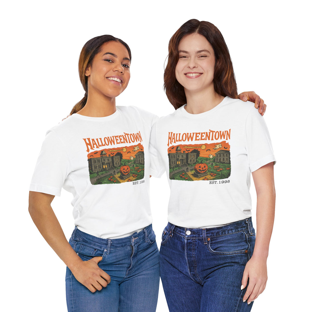 Halloweentown Graphic T-Shirt | Spooky Season Halloween Tee | Fun Fall Shirt for Halloween Parties & Everyday Style