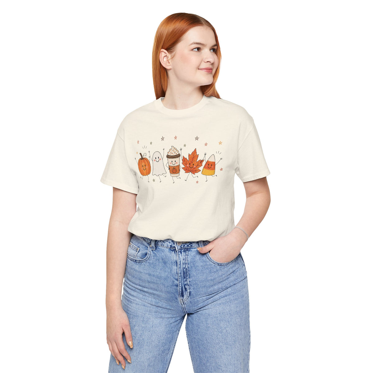 Halloween Cute Shirt | Pumpkin Ghost Coffee Shirt | Fall Graphic Tee | Spooky Season Shirt