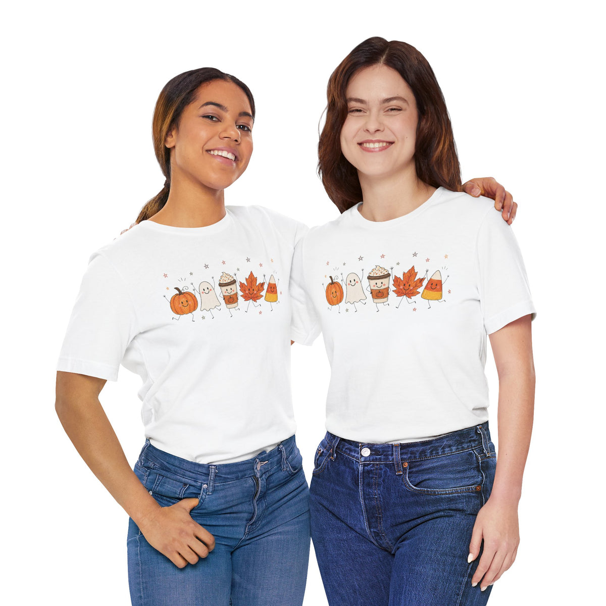 Halloween Cute Shirt | Pumpkin Ghost Coffee Shirt | Fall Graphic Tee | Spooky Season Shirt