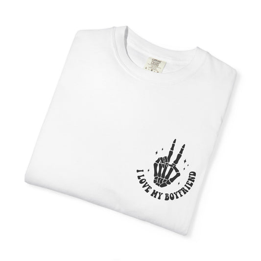 I Love My Boyfriend But Sometimes I Want To Square Up Shirt | Funny Girlfriend Shirt | Skeleton Graphic Tee | Comfort Colors Shirt