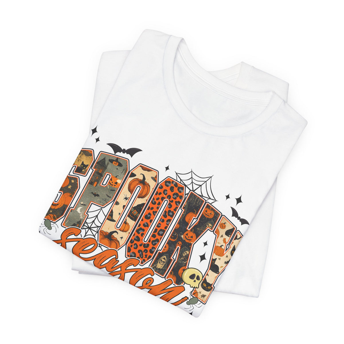 Women's Spooky Season Graphic T-Shirt, Cute Fall Halloween Top