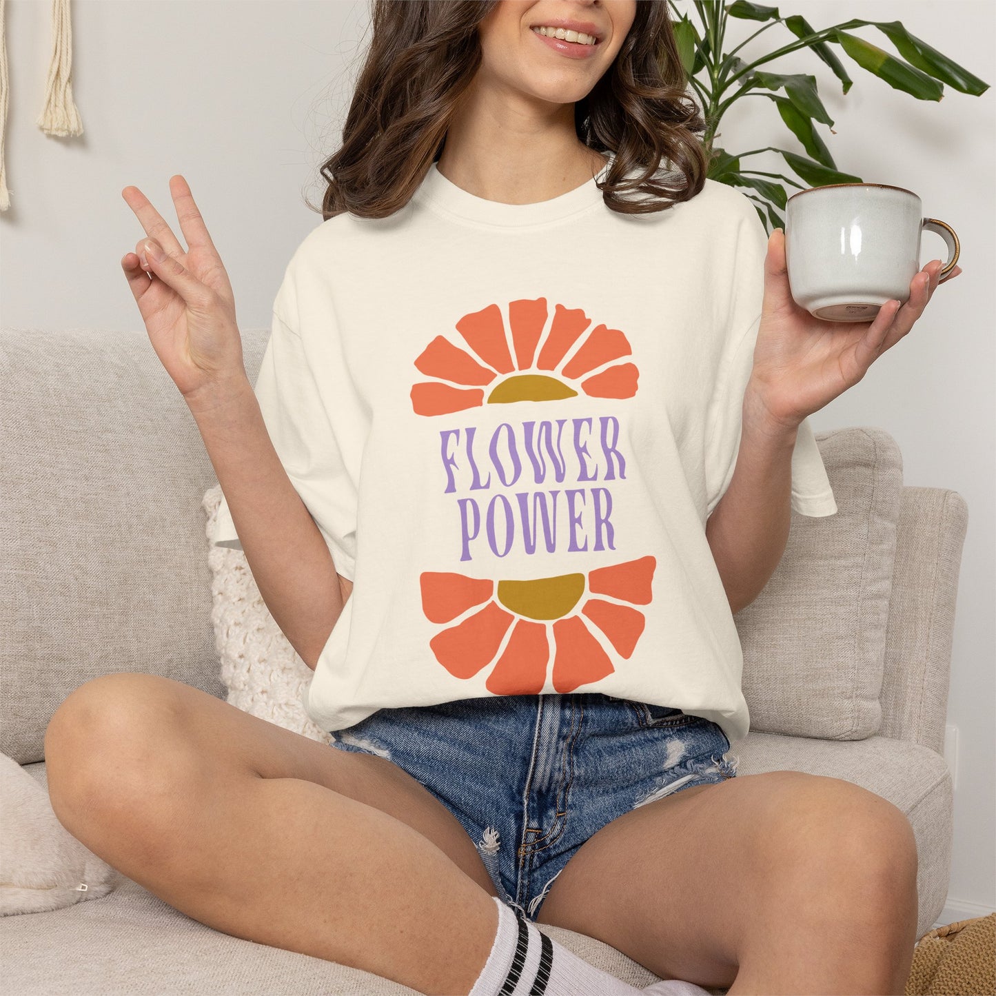 Boho Flower Shirt | Comfort Colors Tee | Vintage Floral Graphic T-Shirt for Women