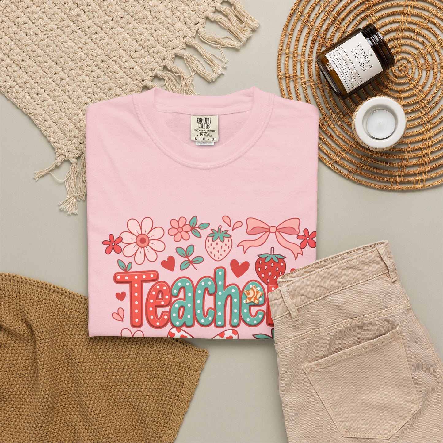 Cute Strawberry Teacher Shirt | Comfort Colors Teacher Tee | Back to School Gift