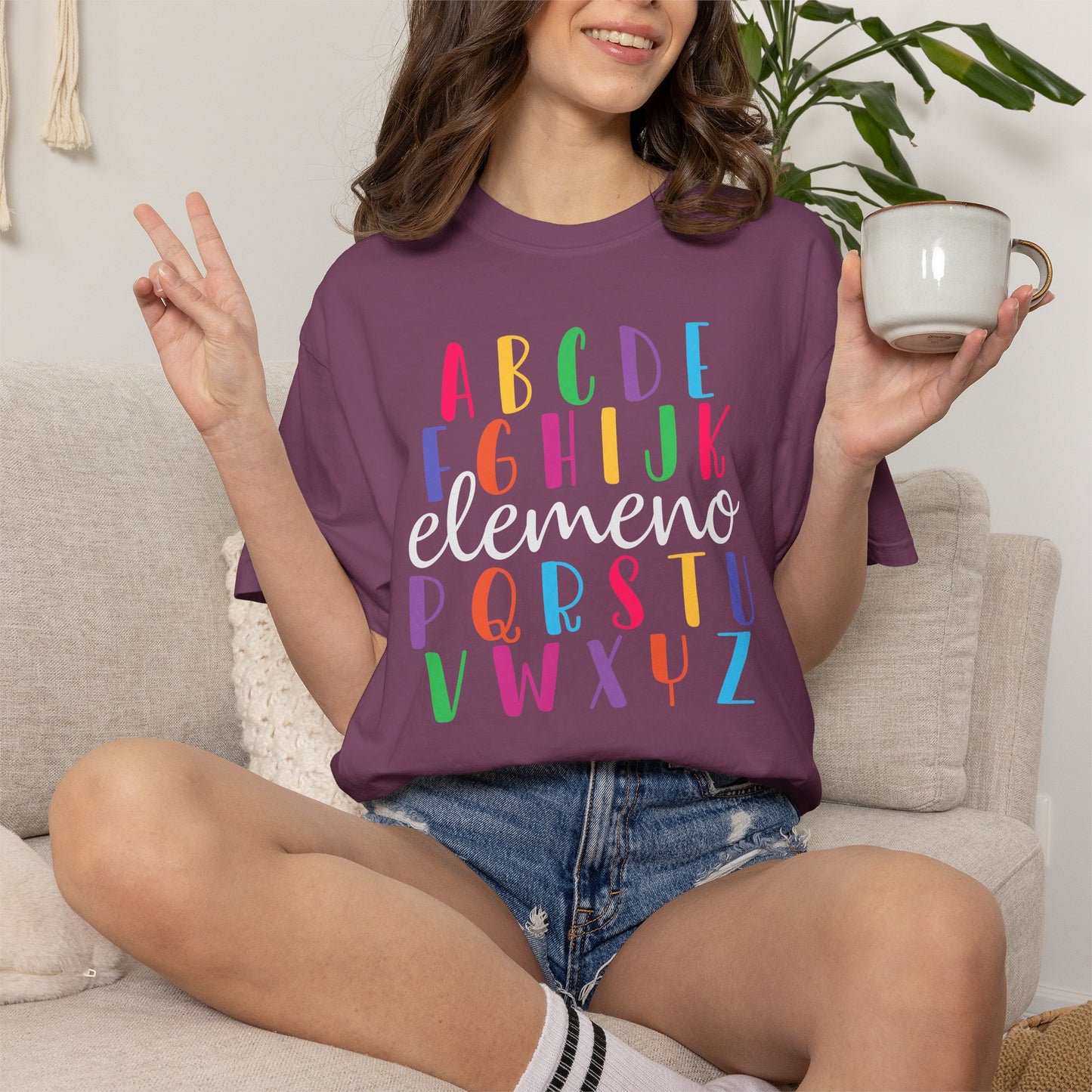 Alphabet Teacher Shirt | ABC Teacher Tee | Comfort Colors Graphic T-Shirt for Teachers