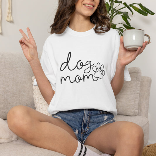 Dog Mom Shirt | Comfort Colors Tee | Cute Dog Lover Graphic T-Shirt for Women