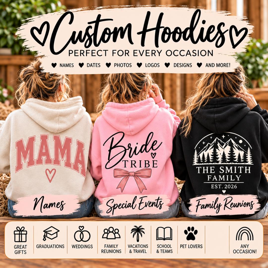 Custom & Personalized Hoodie | Custom Design, Text, Logo & Image Gildan Heavy Blend Sweatshirt