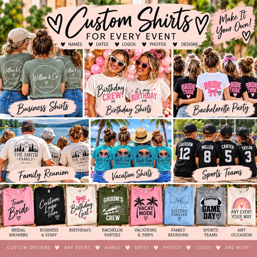 Custom & Personalized T-Shirt | Custom Design, Text, Logo & Image Shirt
