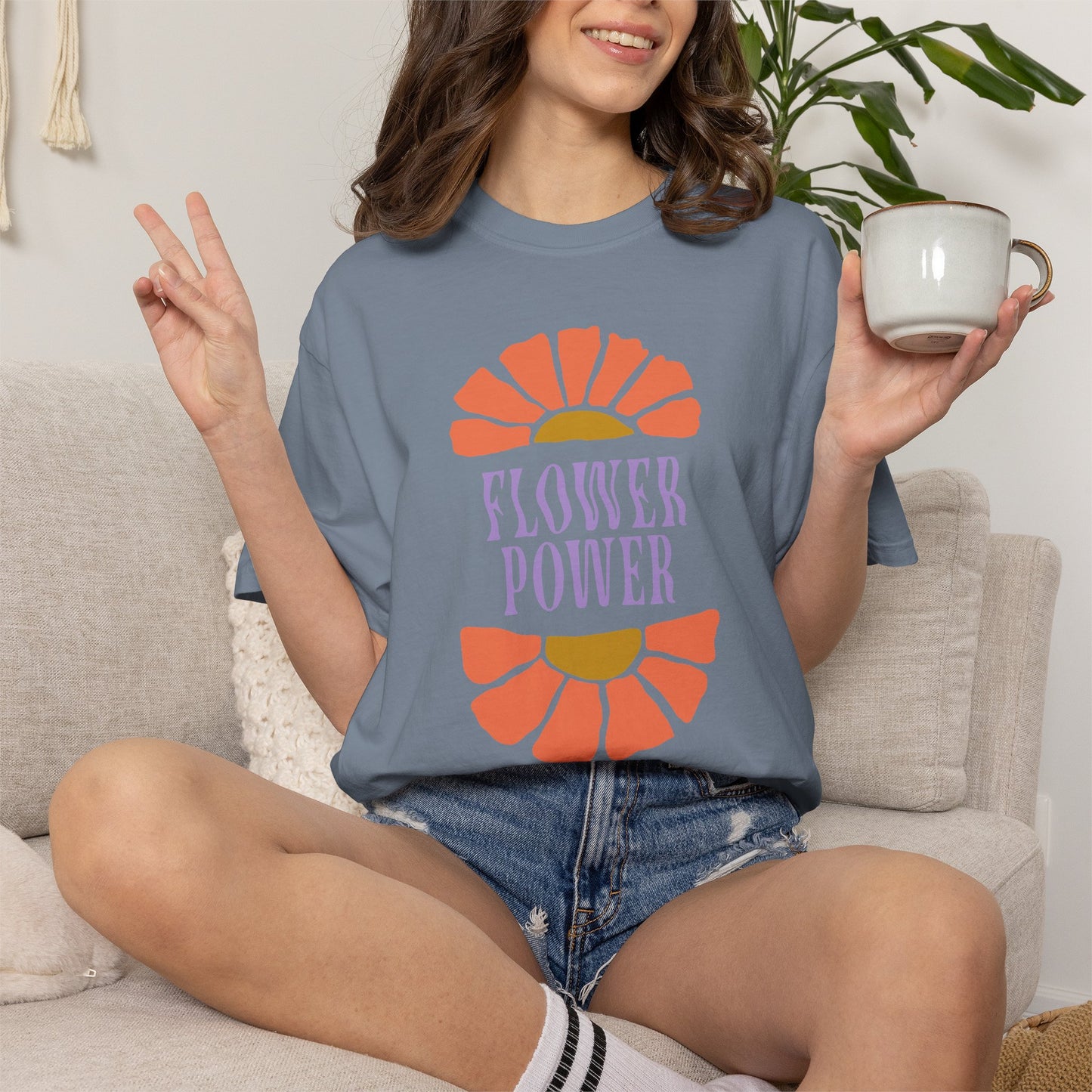 Boho Flower Shirt | Comfort Colors Tee | Vintage Floral Graphic T-Shirt for Women
