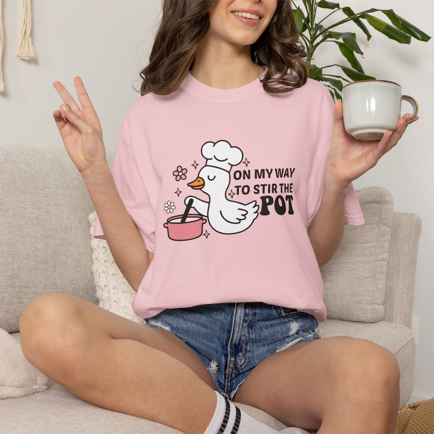 On My Way to Stir the Pot Shirt | Comfort Colors Tee | Funny Sassy Graphic T-Shirt