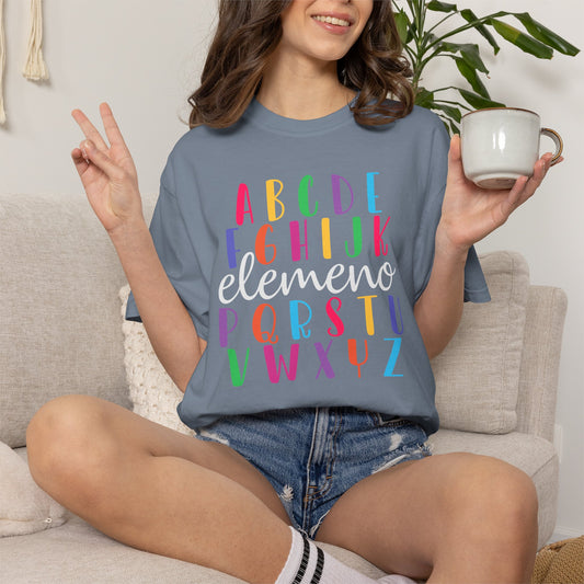 Alphabet Teacher Shirt | ABC Teacher Tee | Comfort Colors Graphic T-Shirt for Teachers