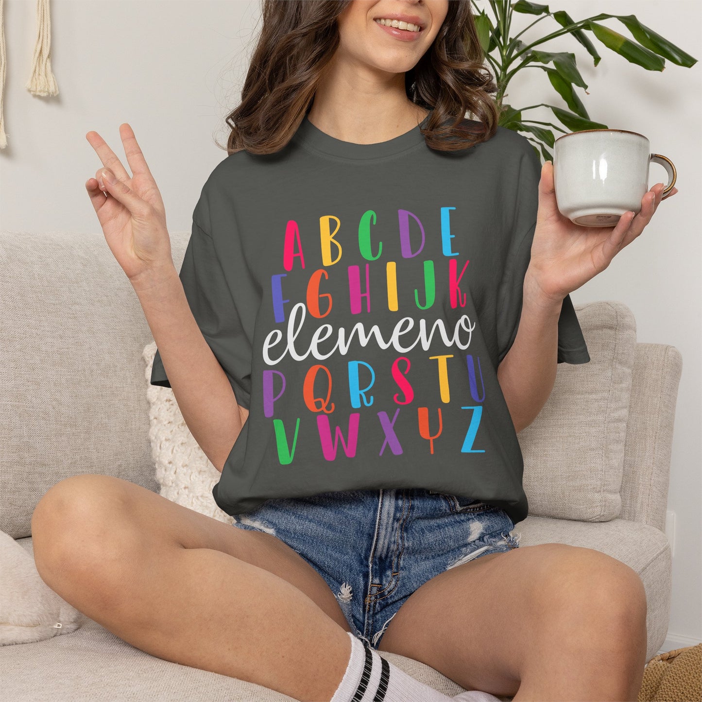 Alphabet Teacher Shirt | ABC Teacher Tee | Comfort Colors Graphic T-Shirt for Teachers