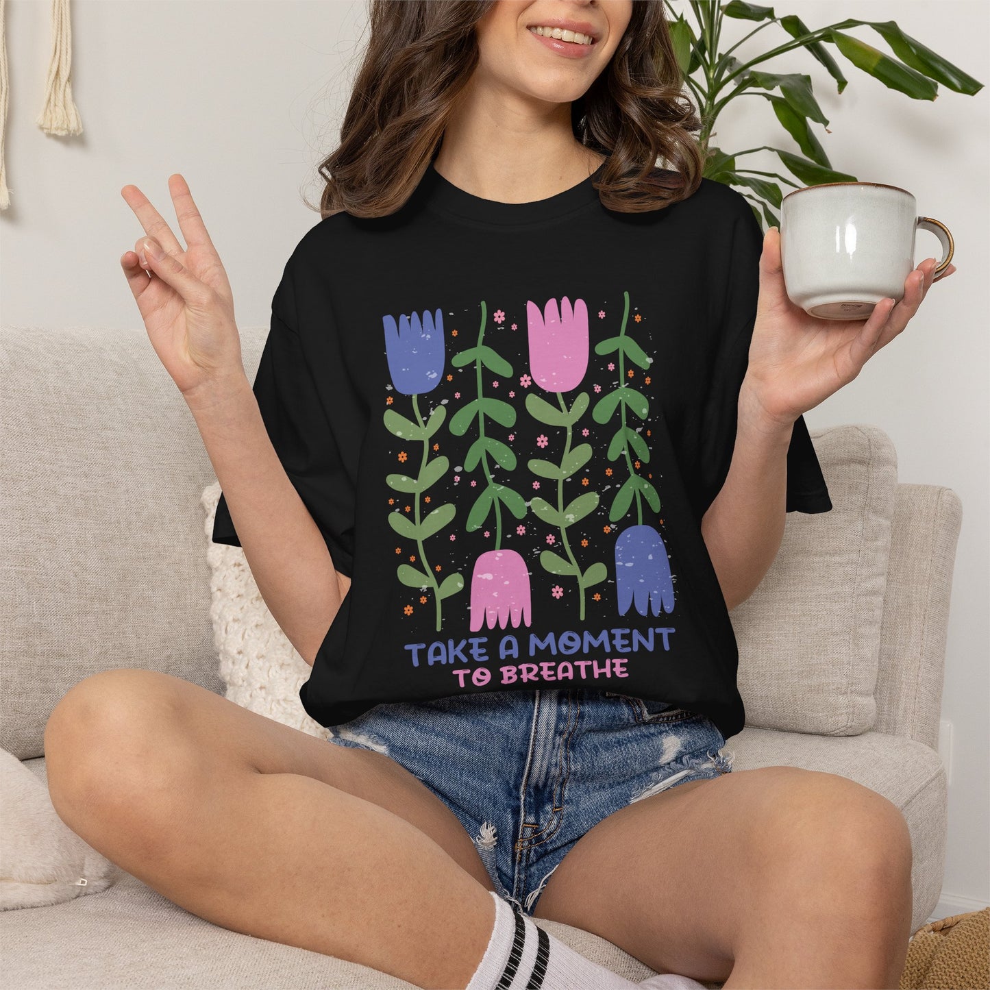 Boho Flower Shirt | Comfort Colors Tee | Vintage Floral Graphic T-Shirt for Women