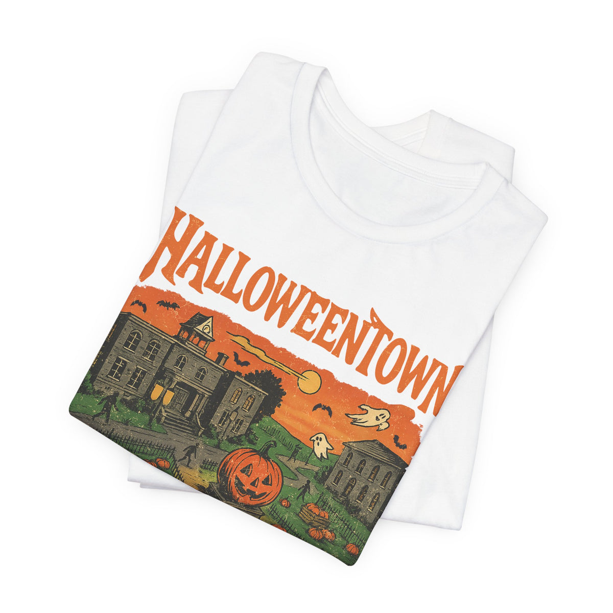 Halloweentown Graphic T-Shirt | Spooky Season Halloween Tee | Fun Fall Shirt for Halloween Parties & Everyday Style