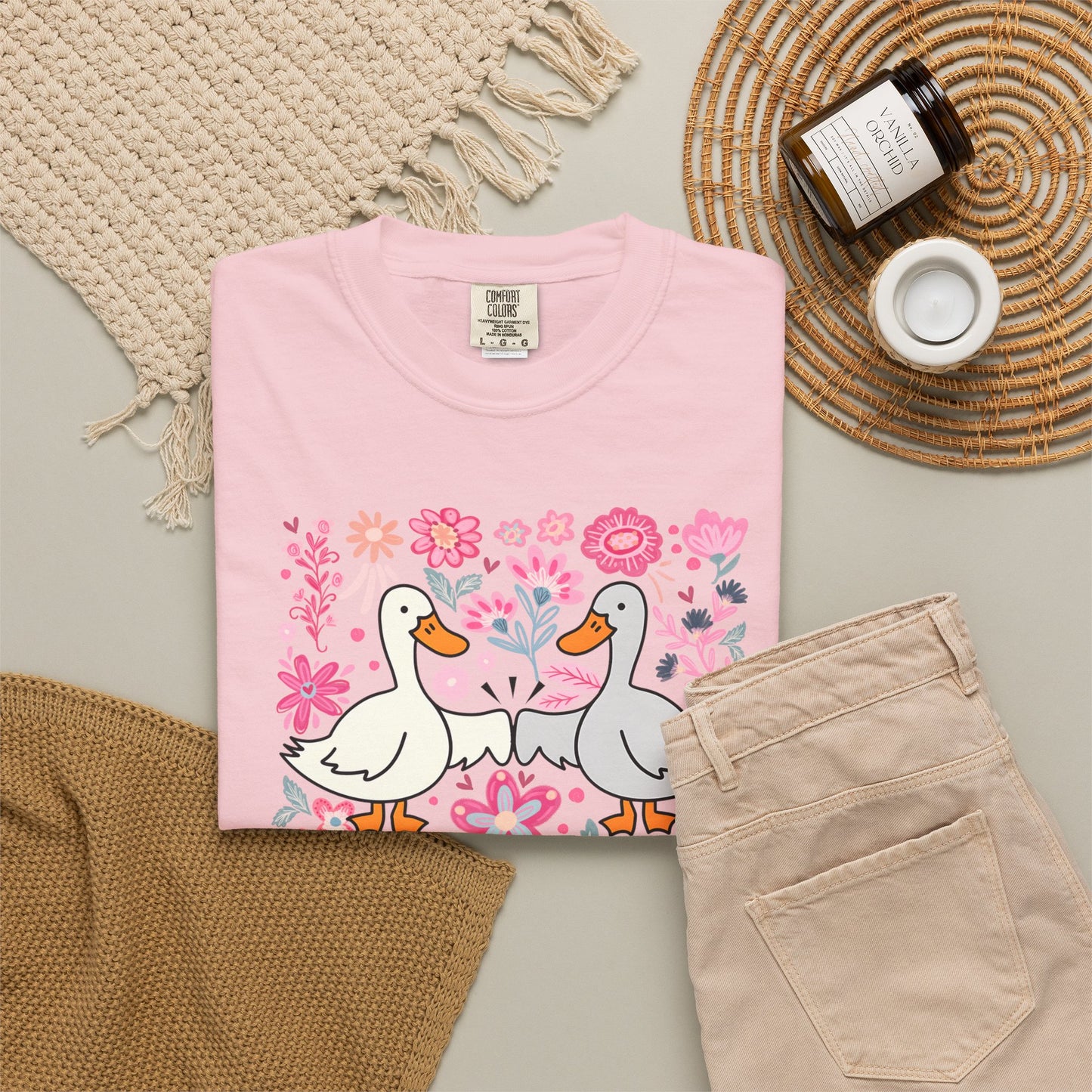 Goose Bumps Shirt | Comfort Colors Goose Graphic Tee | Funny Floral Goose T-Shirt