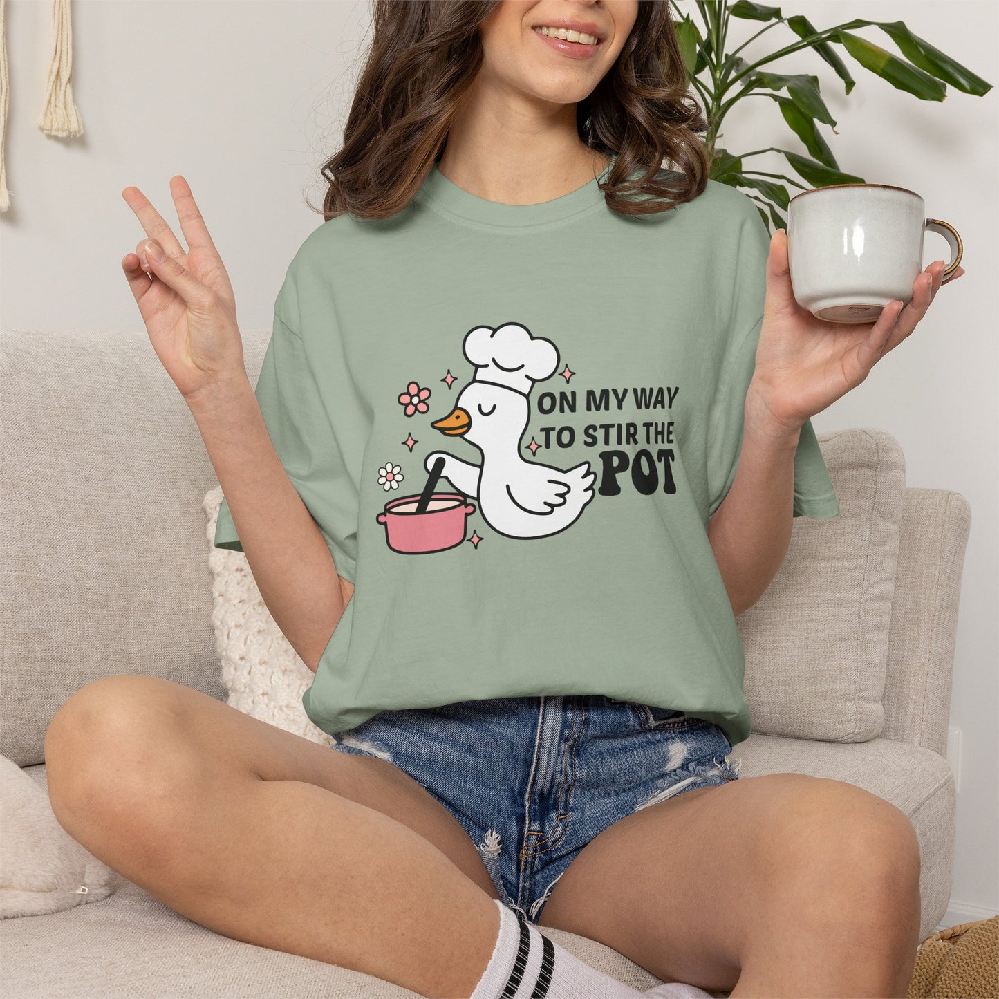 On My Way to Stir the Pot Shirt | Comfort Colors Tee | Funny Sassy Graphic T-Shirt