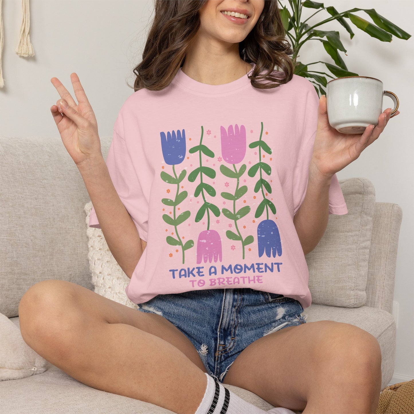 Boho Flower Shirt | Comfort Colors Tee | Vintage Floral Graphic T-Shirt for Women