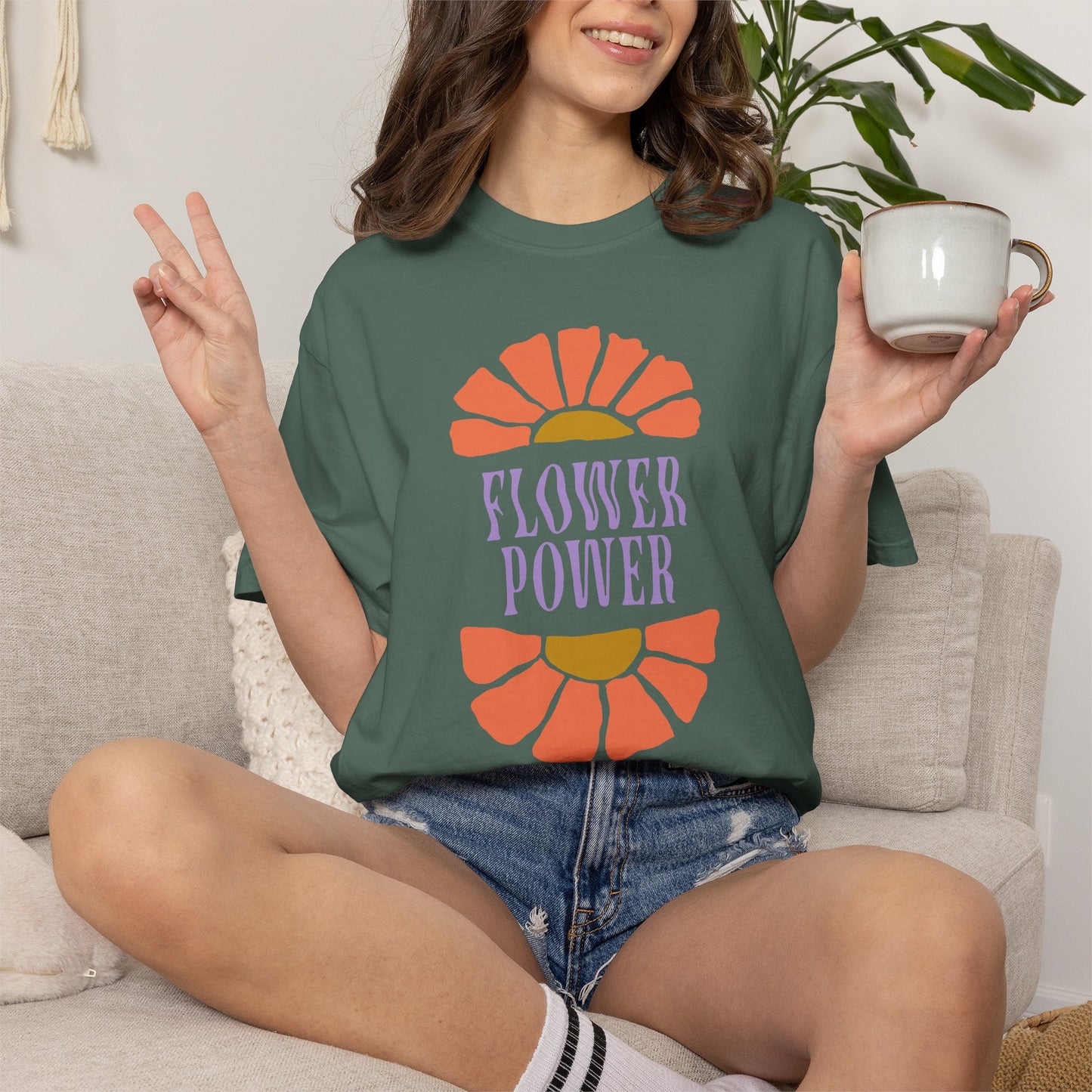 Boho Flower Shirt | Comfort Colors Tee | Vintage Floral Graphic T-Shirt for Women