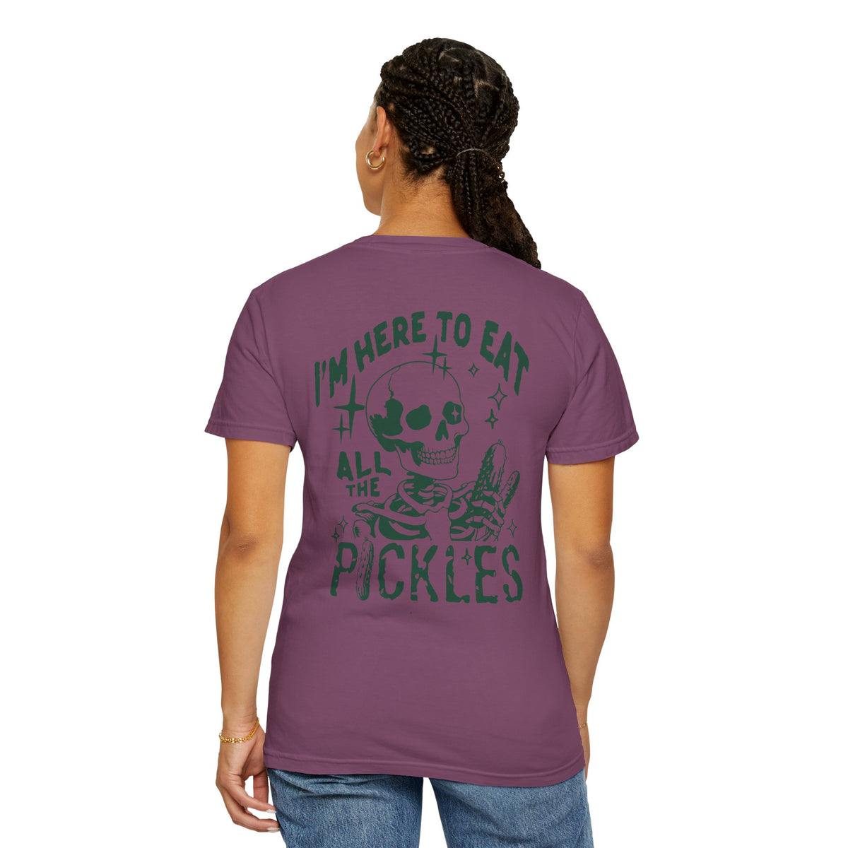 I'm Here to Eat All the Pickles Shirt | Funny Pickle Shirt | Skeleton Graphic Tee | Comfort Colors Unisex Shirt