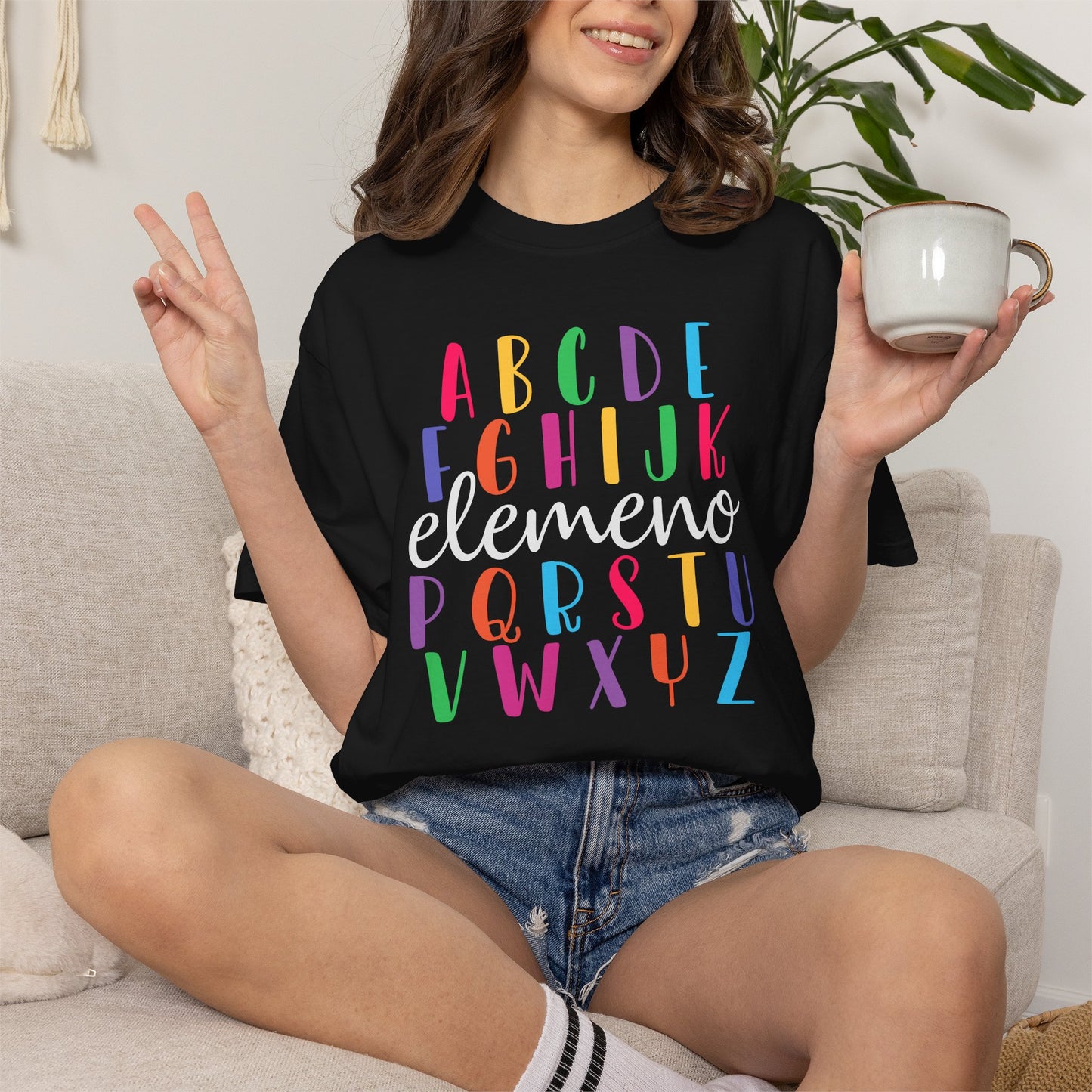 Alphabet Teacher Shirt | ABC Teacher Tee | Comfort Colors Graphic T-Shirt for Teachers