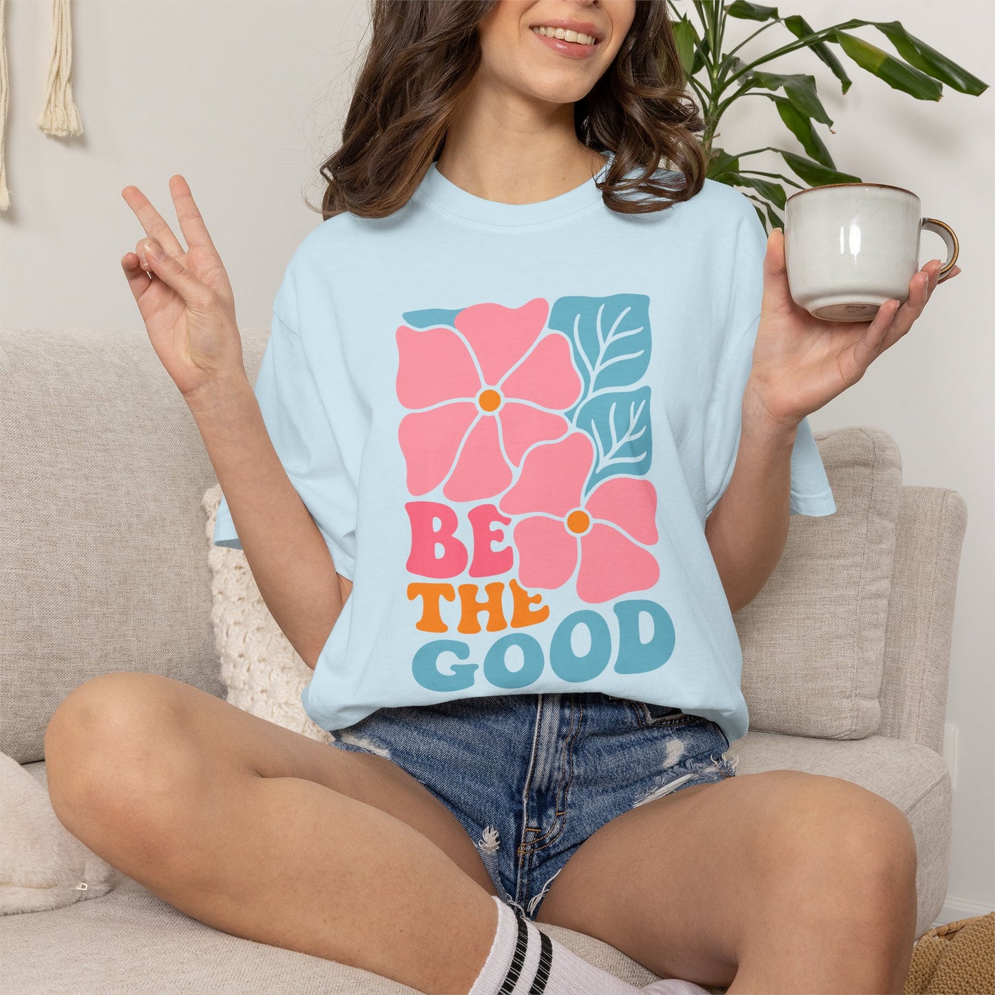 Boho Flower Shirt | Comfort Colors Tee | Vintage Floral Graphic T-Shirt for Women