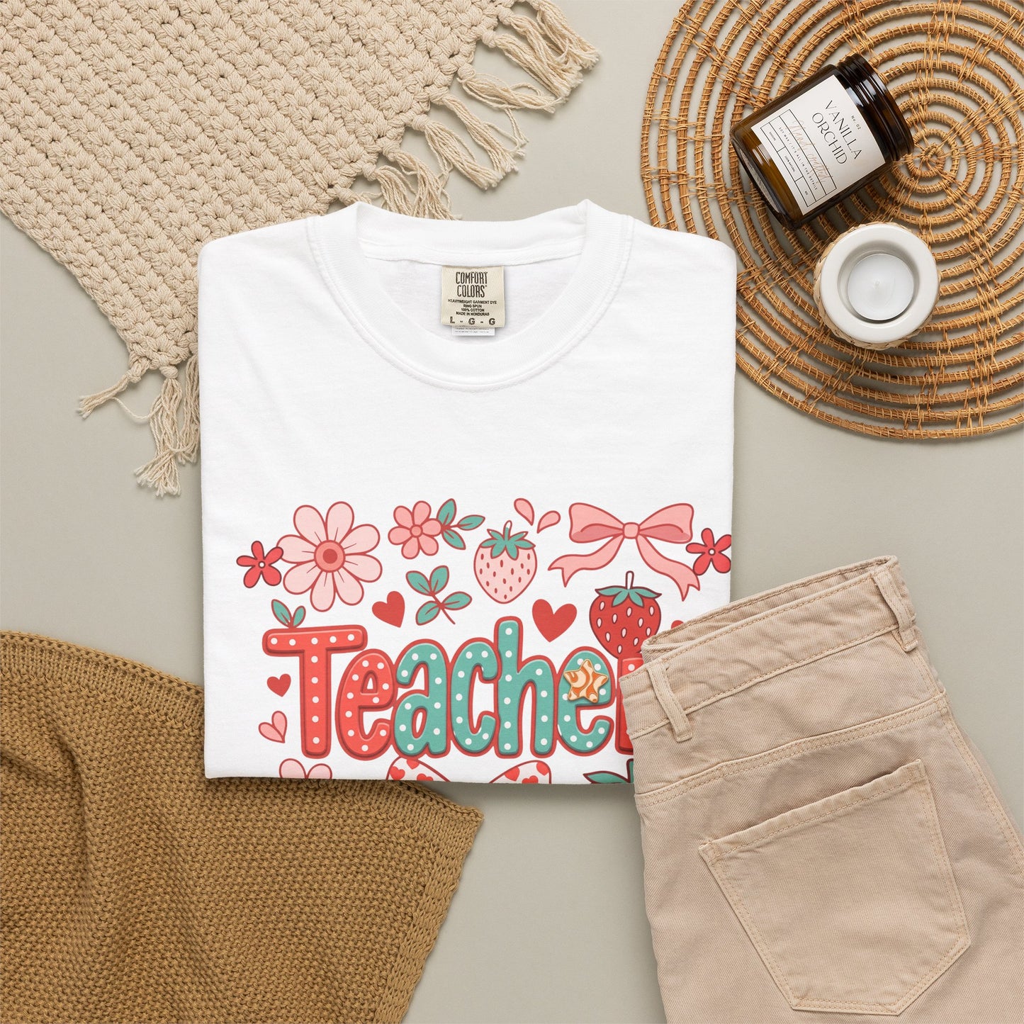 Cute Strawberry Teacher Shirt | Comfort Colors Teacher Tee | Back to School Gift