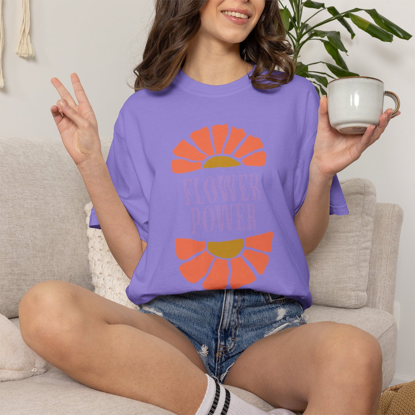 Boho Flower Shirt | Comfort Colors Tee | Vintage Floral Graphic T-Shirt for Women