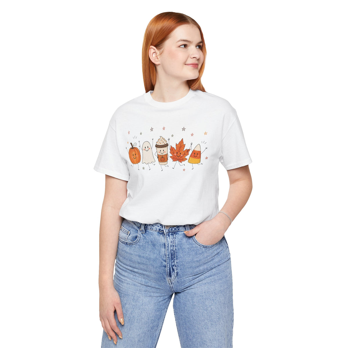 Halloween Cute Shirt | Pumpkin Ghost Coffee Shirt | Fall Graphic Tee | Spooky Season Shirt