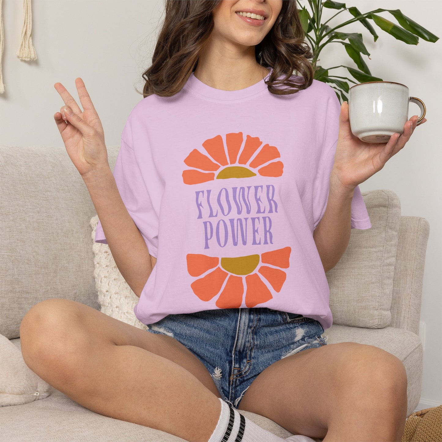 Boho Flower Shirt | Comfort Colors Tee | Vintage Floral Graphic T-Shirt for Women