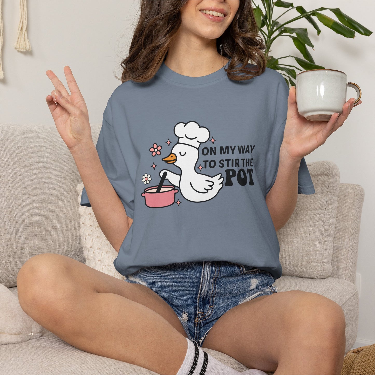 On My Way to Stir the Pot Shirt | Comfort Colors Tee | Funny Sassy Graphic T-Shirt