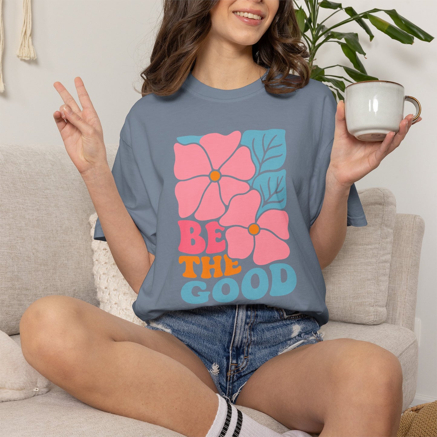 Boho Flower Shirt | Comfort Colors Tee | Vintage Floral Graphic T-Shirt for Women