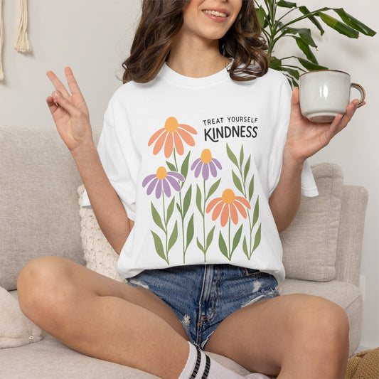 Boho Flower Shirt | Comfort Colors Tee | Vintage Floral Graphic T-Shirt for Women