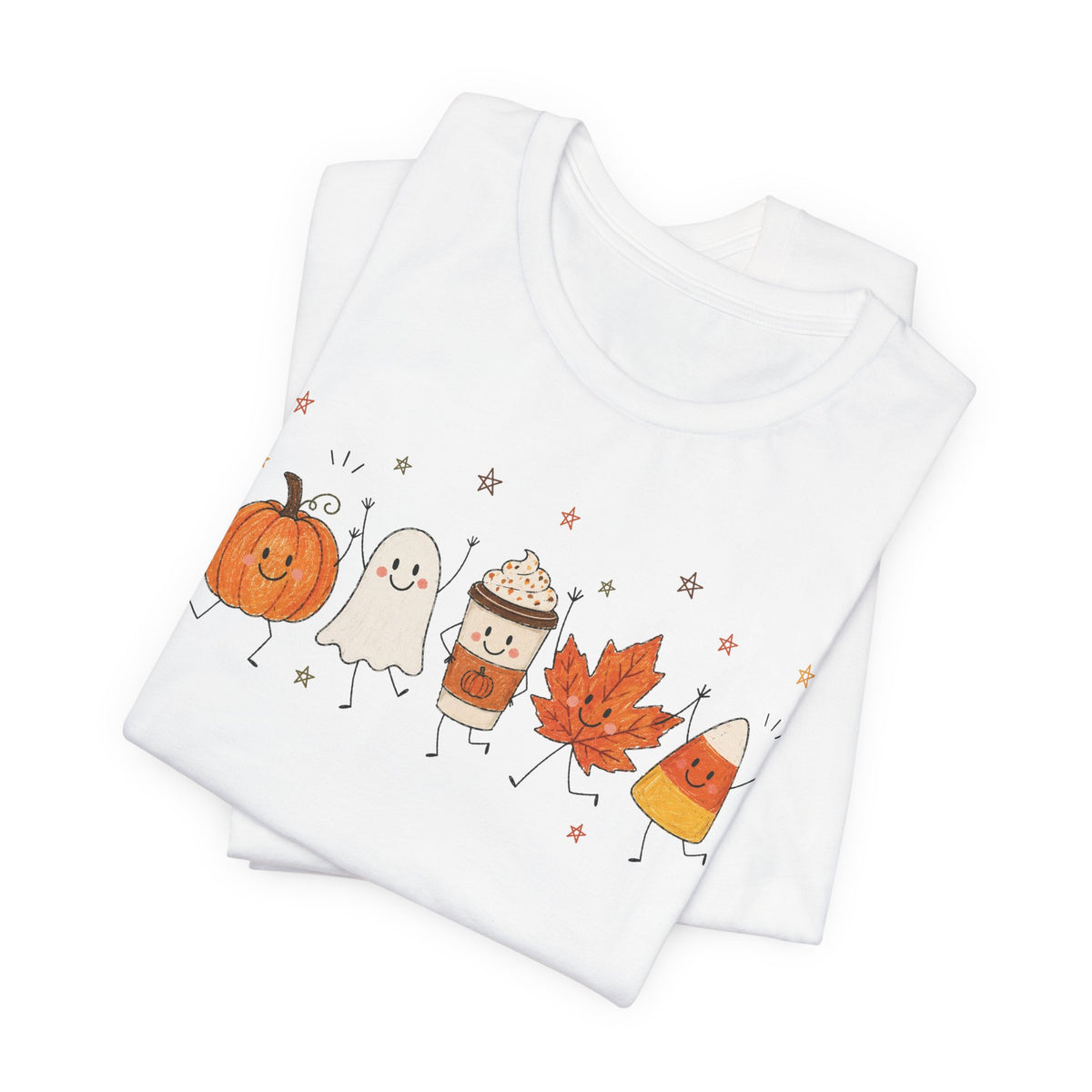 Halloween Cute Shirt | Pumpkin Ghost Coffee Shirt | Fall Graphic Tee | Spooky Season Shirt